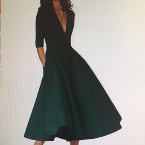 V neck Maxi Dress with 3/4 sleeves.